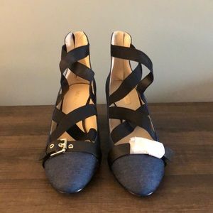 Nine West 9.5 Denim Ballet Heels Brand New!